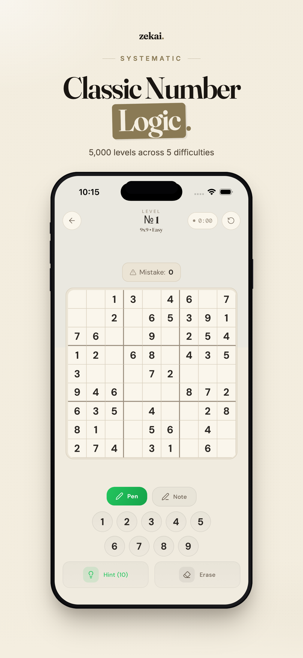 Zekai: 5 Logic Puzzles screenshot 3