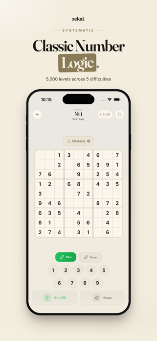 Zekai: 5 Logic Puzzles Screenshot 3 of 9