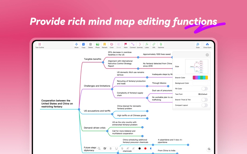 #1. MindLine - Mind Map (macOS) 由: Shenzhen Brown Bear Technology Co., LTD