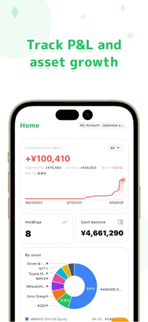 LiteFolio - Stocks & Dividends screenshot 1
