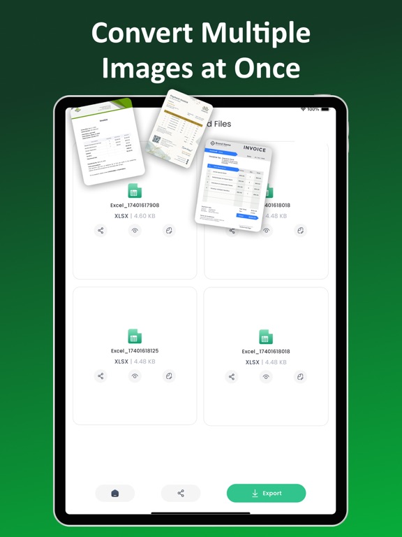 Image to Excel Converter－XLSX iPad screenshot 2 - Productivity app
