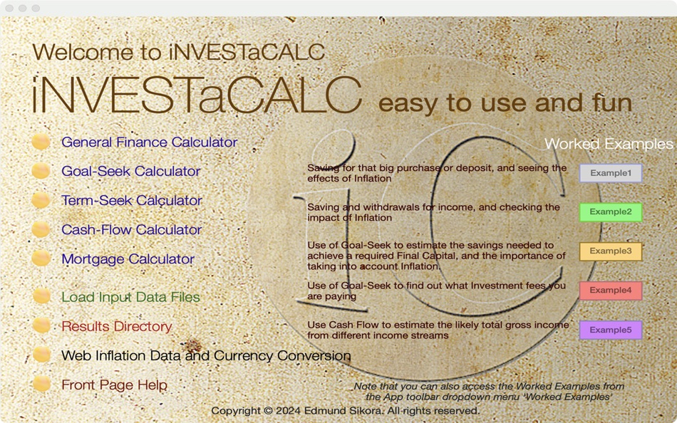 iNVESTaCALC - 96 - (macOS)