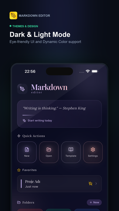 Markdown Editor: Write & PDF iPhone screenshot