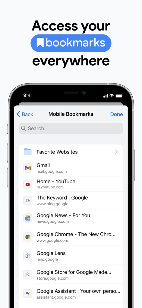 Google Chrome - Accessible Bookmarks Everywhere