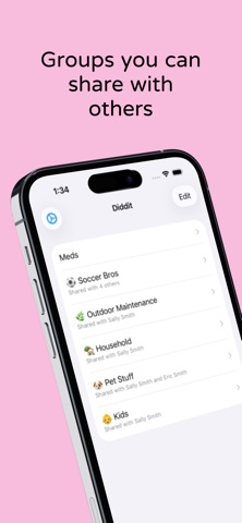 Diddit: Shareable Logbook iPhone screenshot