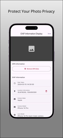 EXIFClean - Photo Privacy P... iPhone screenshot