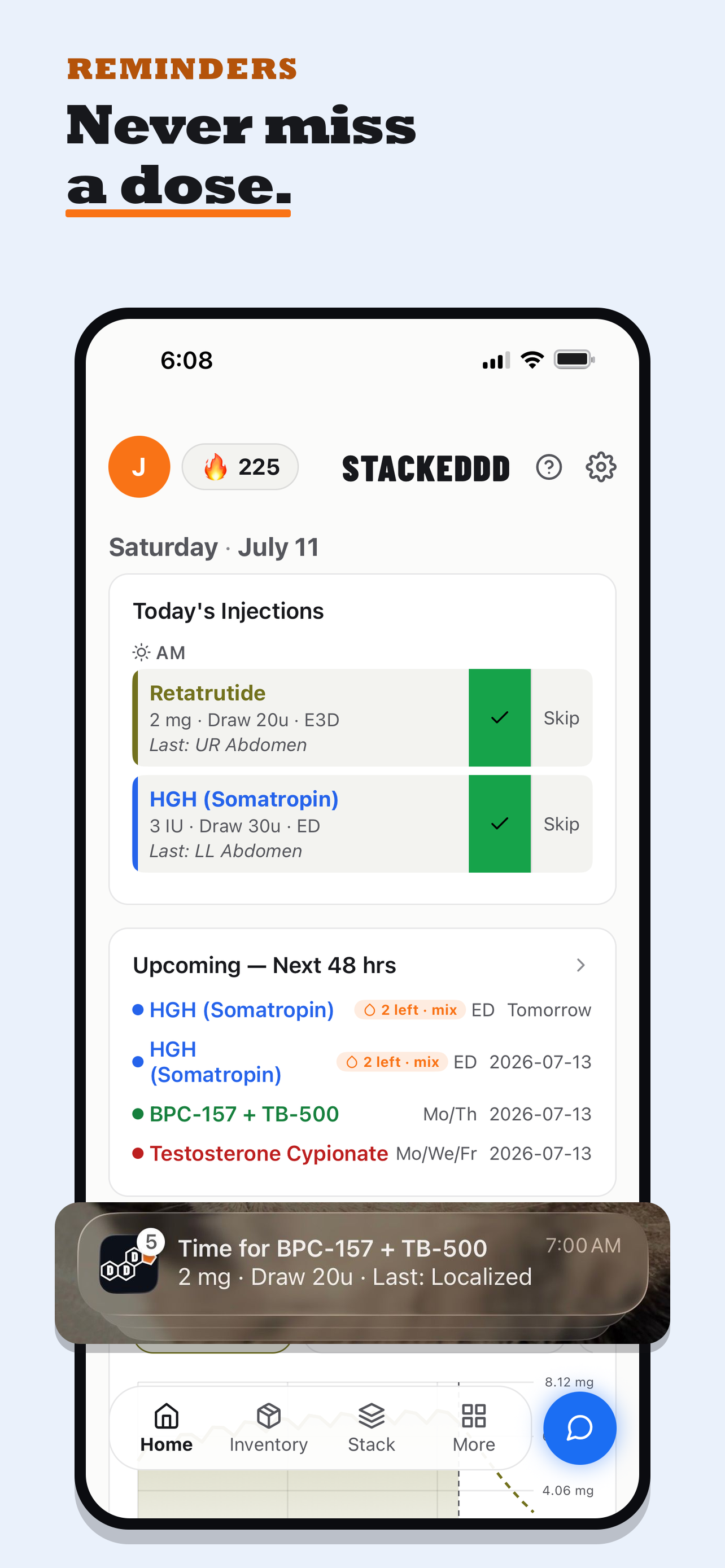 Peptide Tracker: Stackeddd screenshot 6
