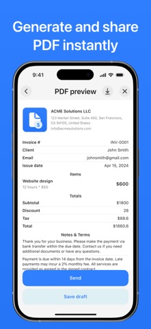 Invoices & Estimates Maker screenshot