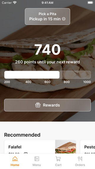 Pick a Pita app screenshot