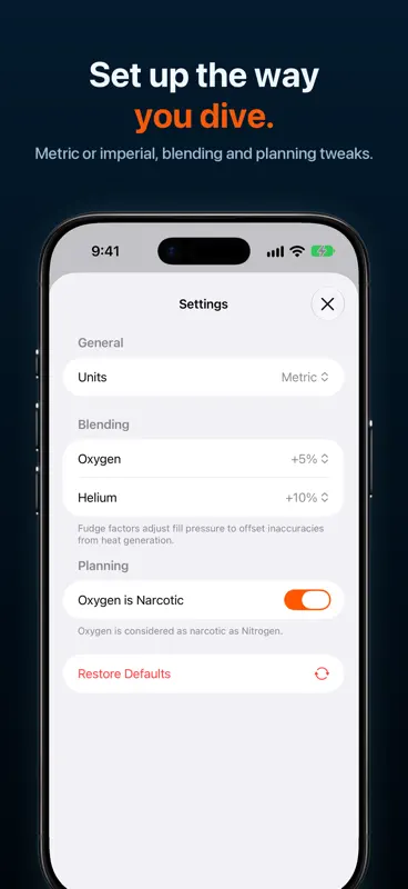 Gas Manager: Nitrox & Trimix screenshot 6 of 6