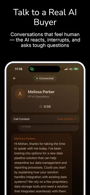 SalesDojo – AI Sales Simulator screenshot 1