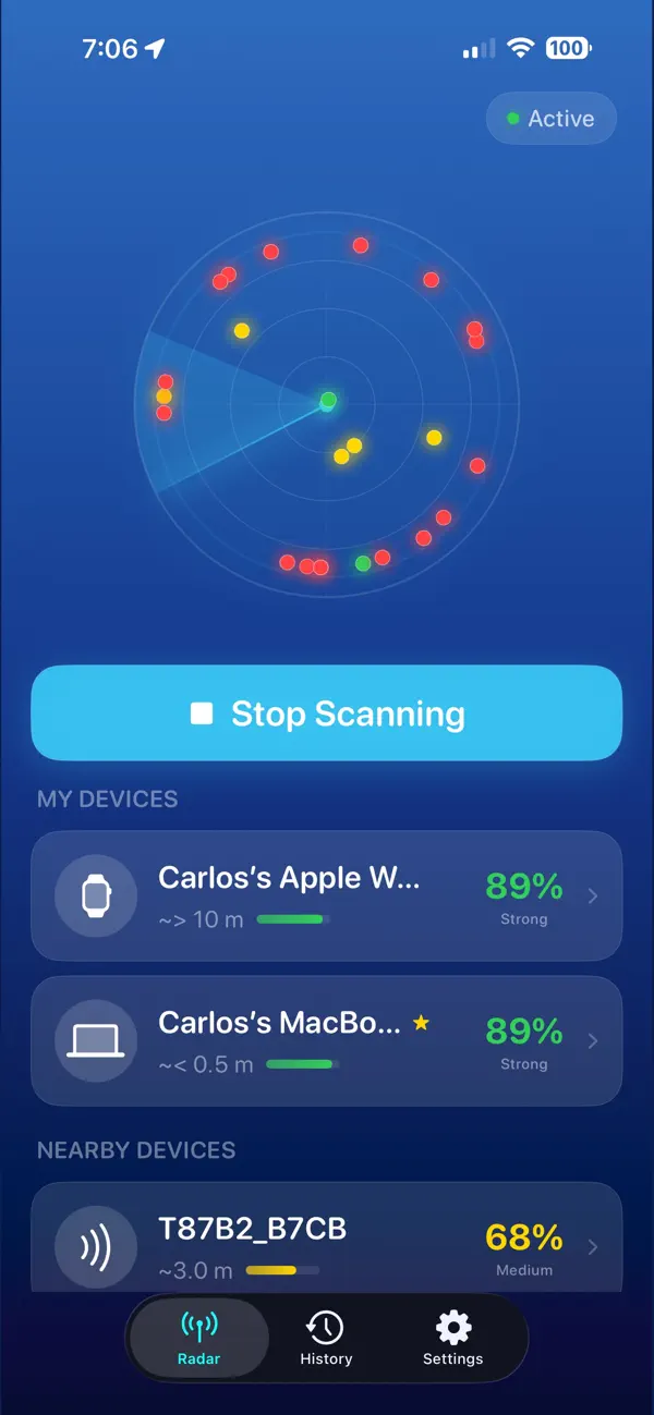 Screenshot #1 pour Bluetooth Radar Finder