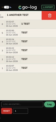 go-log screenshot