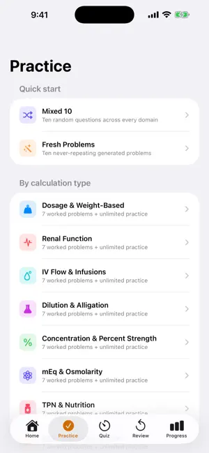 RxCalc: Pharmacy Math Prep screenshot 2