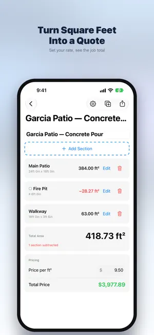 AreaCalc Pro: Sq Ft Calculator screenshot 4