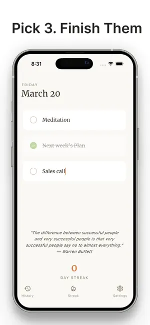 TriDo - 3 Daily Tasks screenshot 2