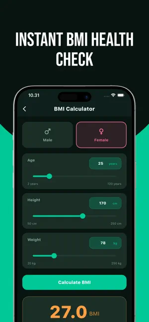 BMI & Health Calculator Pro screenshot 2