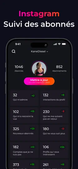 Capture d'écran de Reports +for Followers Tracker sur iPhone 1