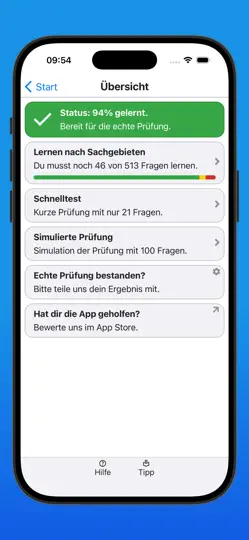 Screenshot von Fallschirmsprung Lernfragen auf dem iPhone 4