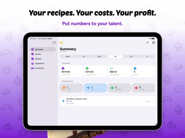 Pastri: Recipe Cost Calculator iPad screenshot