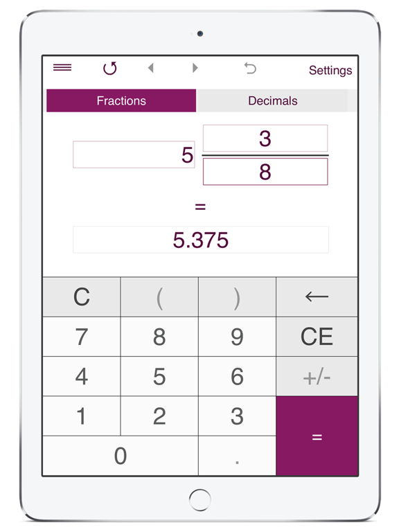 Fraction Calculator 4in1 iPad screenshot 4 - Education app