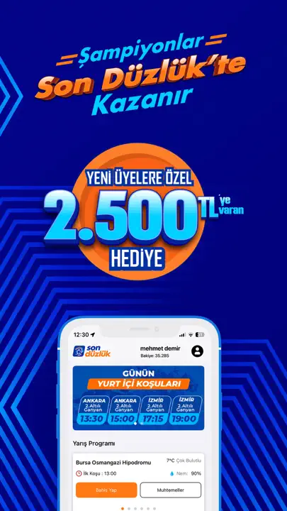 Son Düzlük - TJK At Yarışı iPhone Ekran Görüntüsü 1
