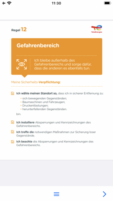 TotalEnergies Safety App Screenshot