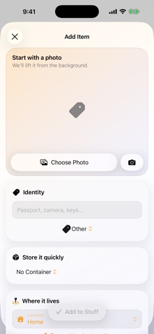 MyStuff: Track Your Things iPhone screenshot