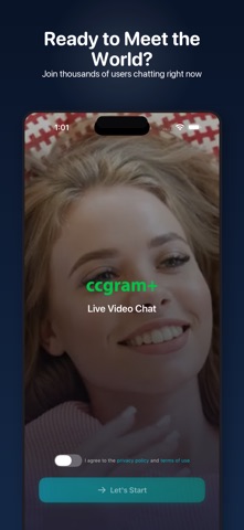 CCGram+ Live Video & Text Chat Screenshot 1 of 9