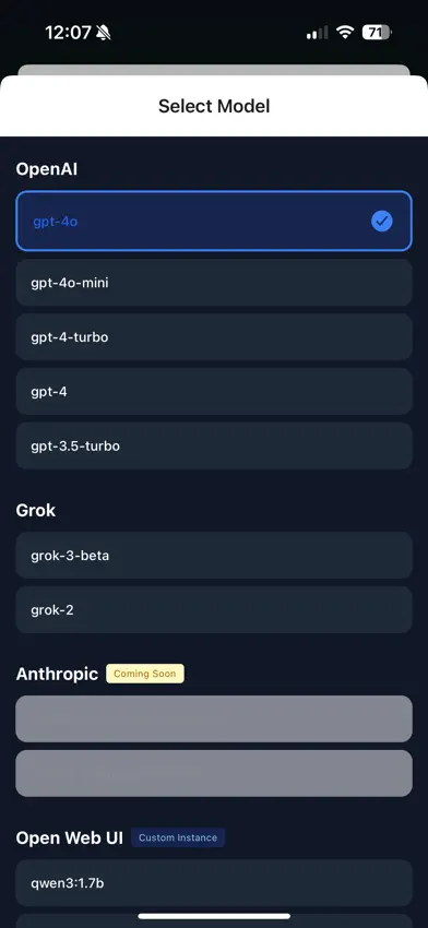 Alpha Iota AI Open LLM Client screenshot 4