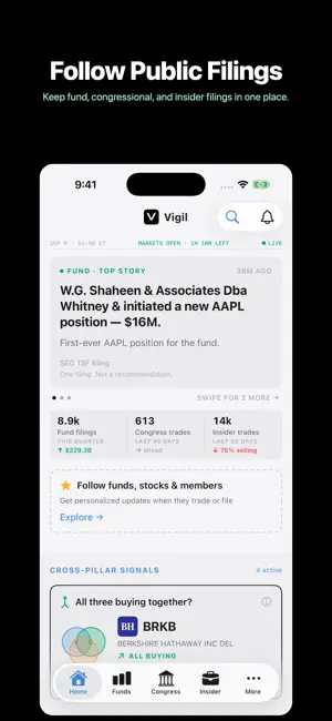 Vigil: Congress Stock Tracker screenshot 4
