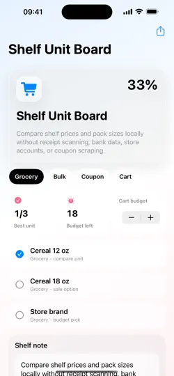 Screenshot von Shelf Unit Board auf dem iPhone 1