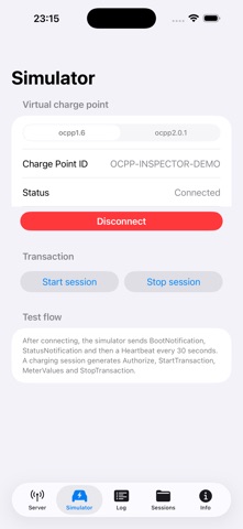 OCPP Inspector screenshot