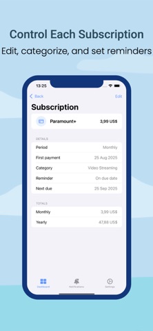 Subscription Manager Sub Track Screenshot 2 of 3