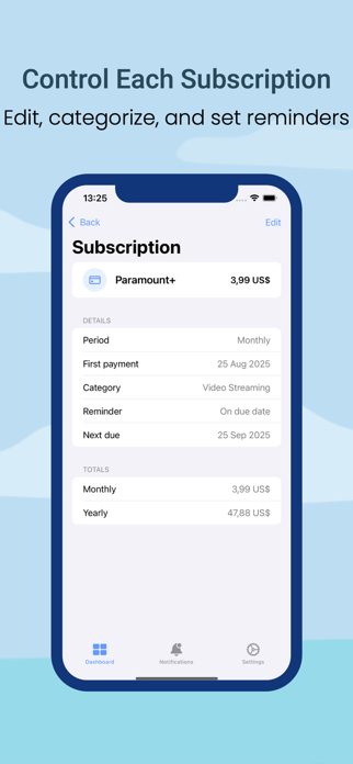 Subscription Manager Sub Track Screenshot 2 of 3
