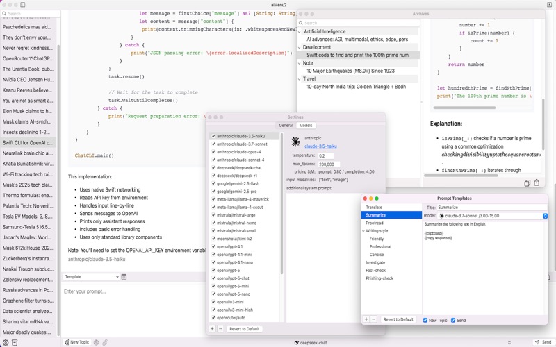 aiMenu2 app screenshot