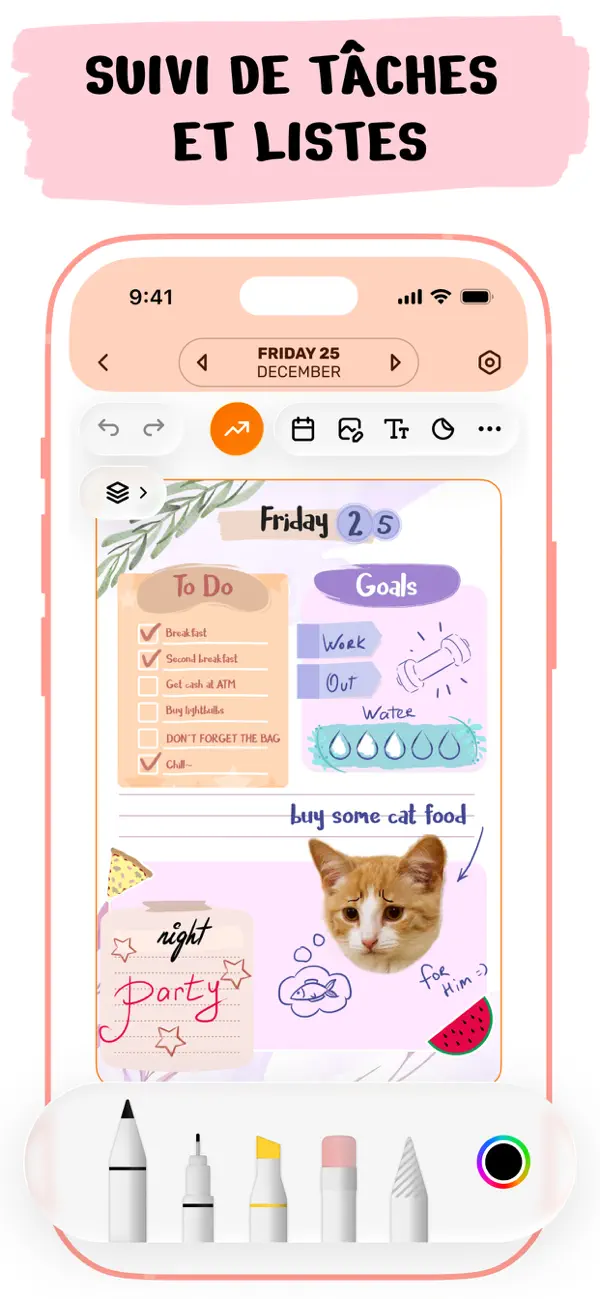 Screenshot #3 pour Calendrier Semainier Aquarelle