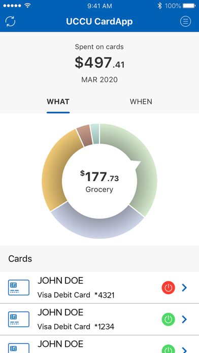 Screenshot #1 pour UCCU CardApp