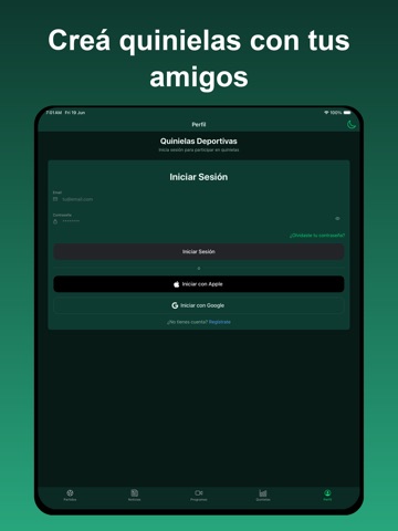 EasyFutbol iPad screenshot 1