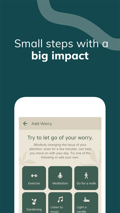 WorryTree: Anxiety Relief iPhone screenshot 5 - Health & Fitness app