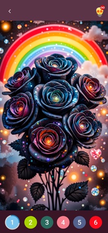 Dark Night Paint by Numbers iPhone screenshot