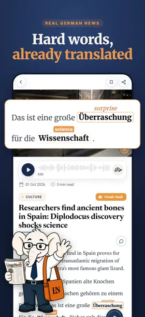 LingoNews: Read & Learn German screenshot 1