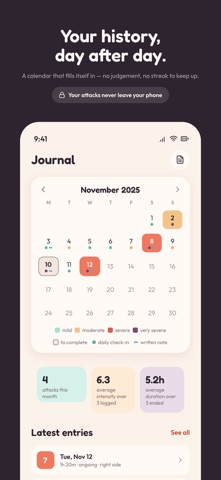 Nagi – Migraine Diary Screenshot 6 of 6