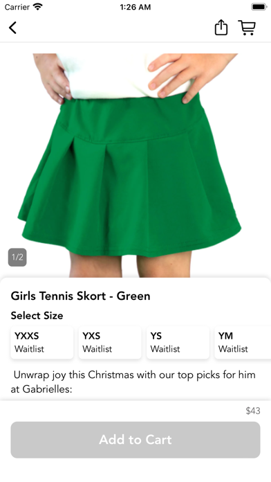 Gabrielle's iPhone screenshot 3 - Shopping app