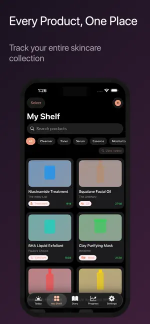 GlowLog — Skincare Tracker screenshot 2