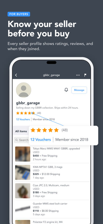 HopUp - Airsoft Marketplace 的 App Store 截图 4