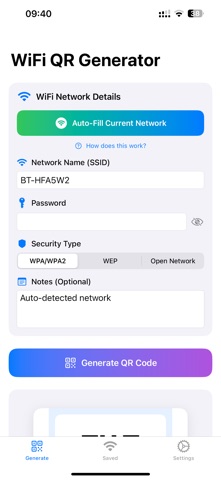 Wifi Network QR Code Generator Screenshot 2 of 4