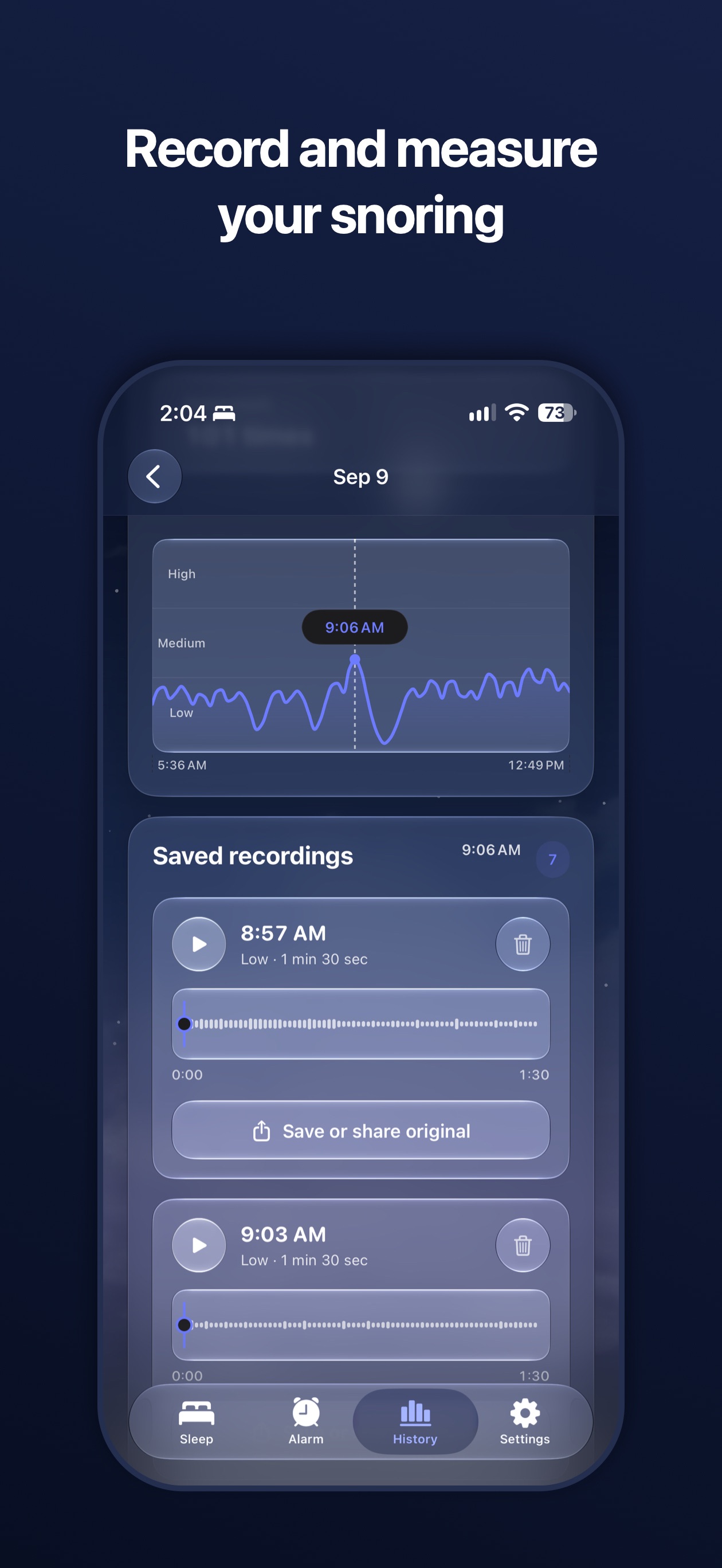 Screenshot 3 of TimeSleep: Sleep & Snore Alarm
