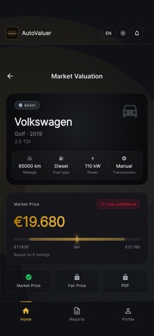 AutoValuer - Car Valuation iPhone screenshot