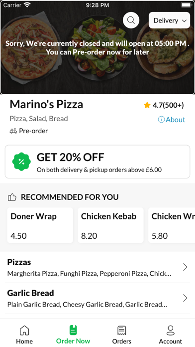 Marino's Pizza Screenshot